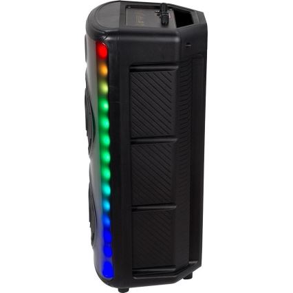 LED RGB Wiederaufladbarer Lautsprecher mit Mikrofon 600W/2400 mAh + Fernbedienung