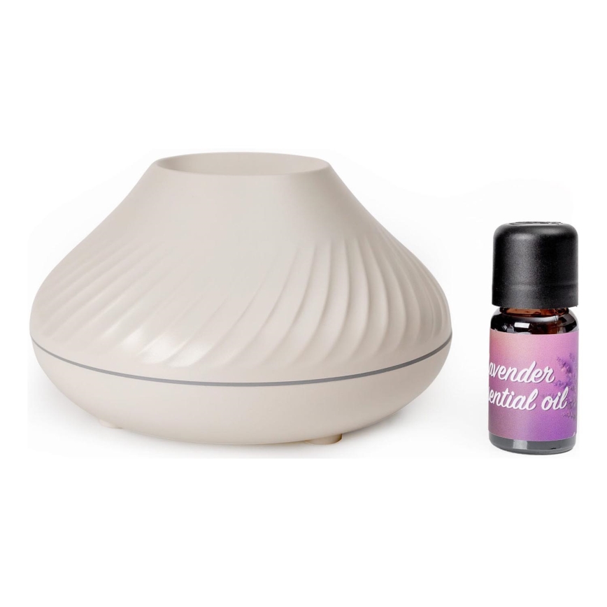 LED RGB Aroma-Diffusor mit Flamme imitation LED/6,5W/5V 130ml weiß