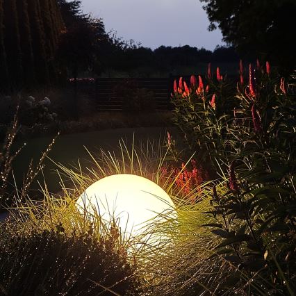 LED RGB dimmbare Außenleuchte GLOBO 1xE27/8,5W/230V Ø 30 cm IP44 inkl. Fernbedienung