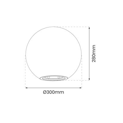 LED RGB dimmbare Außenleuchte GLOBO 1xE27/8,5W/230V Ø 30 cm IP44 inkl. Fernbedienung