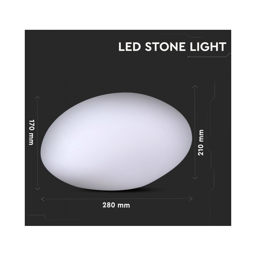 LED RGB dimmbare Außenleuchte LED/1W/5V 28 cm IP67 1000 mAh + Fernbedienung