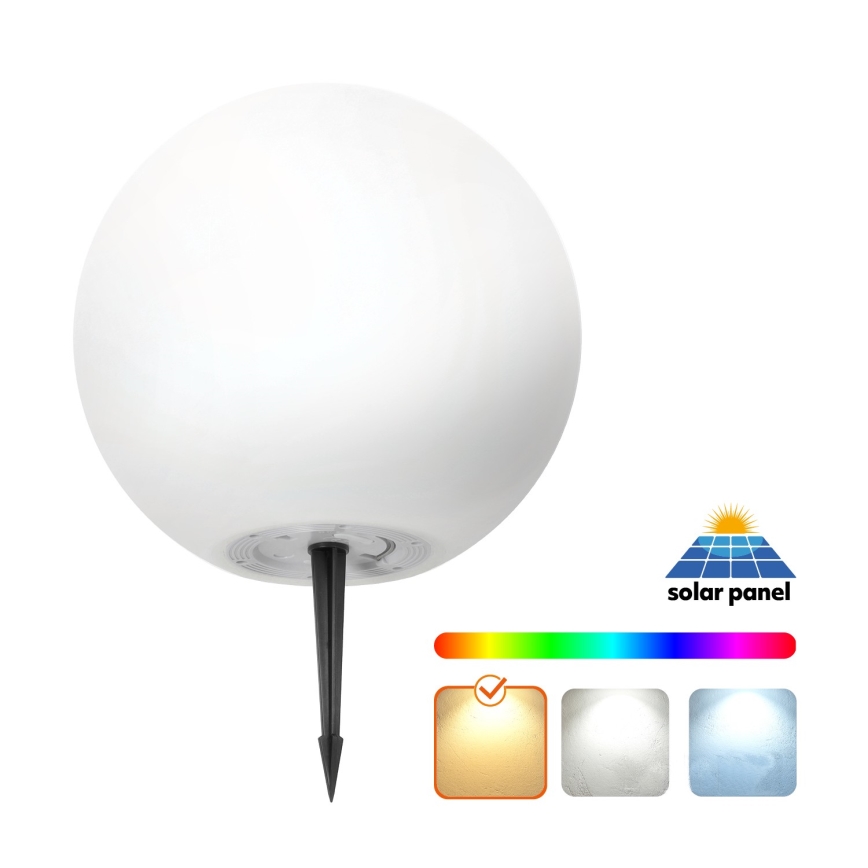 LED RGB dimmbare Solarleuchte GARDEN BALL LED/5W/3,7V 3000K IP54 2200 mAh Ø 30 cm + Fernbedienung
