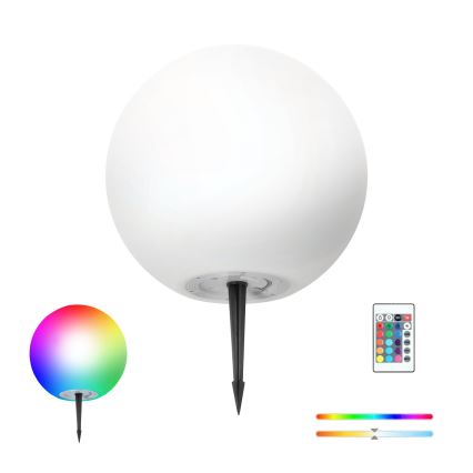LED RGB dimmbare Solarleuchte GARDEN BALL LED/5W/3,7V 3000K IP54 2200 mAh Ø 30 cm + Fernbedienung