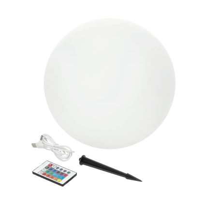 LED RGB dimmbare Solarleuchte GARDEN BALL LED/5W/3,7V 3000K IP54 2200 mAh Ø 40 cm + Fernbedienung