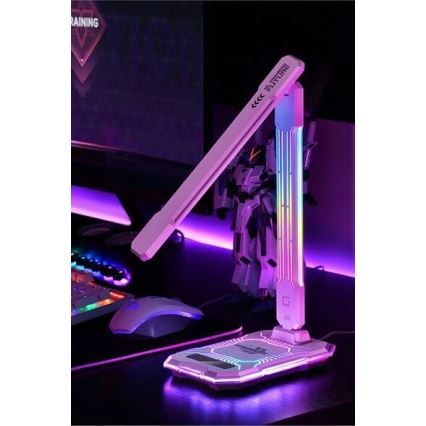 LED RGB dimmbare wiederaufladbare Touch-Tischlampe mit kabellosem Ladegerät LED/7,5W/5V 2700-5300K Weiß