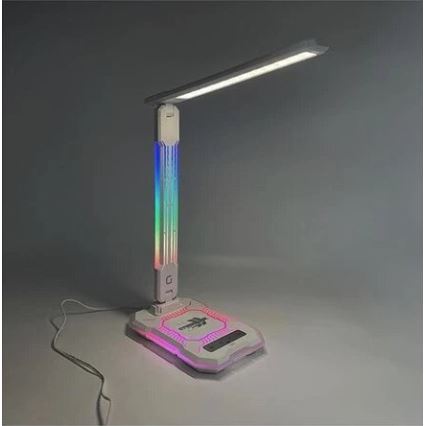 LED RGB dimmbare wiederaufladbare Touch-Tischlampe mit kabellosem Ladegerät LED/7,5W/5V 2700-5300K Weiß