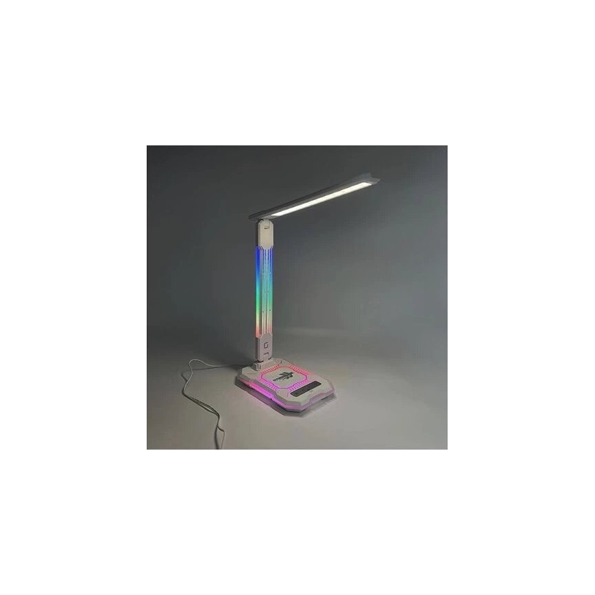 LED RGB dimmbare wiederaufladbare Touch-Tischlampe mit kabellosem Ladegerät LED/7,5W/5V 2700-5300K Weiß