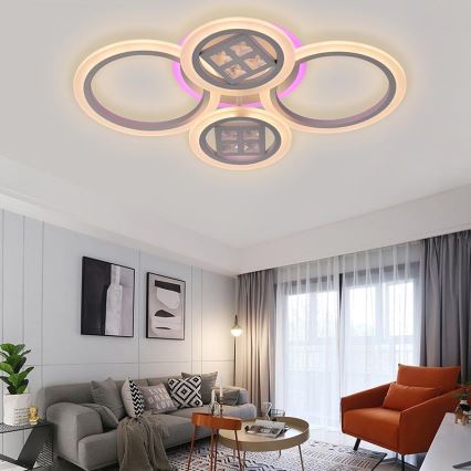 LED RGB dimmbare Deckenleuchte LED/50W/230V 3000-6500K + Fernbedienung
