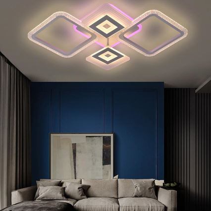 LED RGB Dimmbarer Deckenleuchter LED/65W/230V 3000-6500K + Fernbedienung
