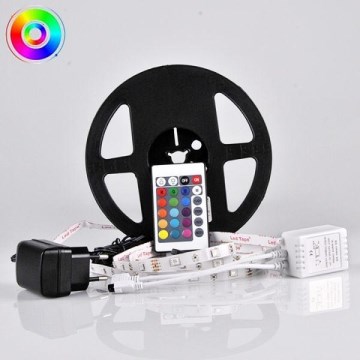 LED RGB dimmbares Band 5m LED/18W/12V IP20 + Fernbedienung