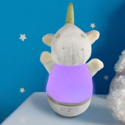 LED RGB Kinder-Nachtlicht mit Melodie 3xAAA/5V Einhorn