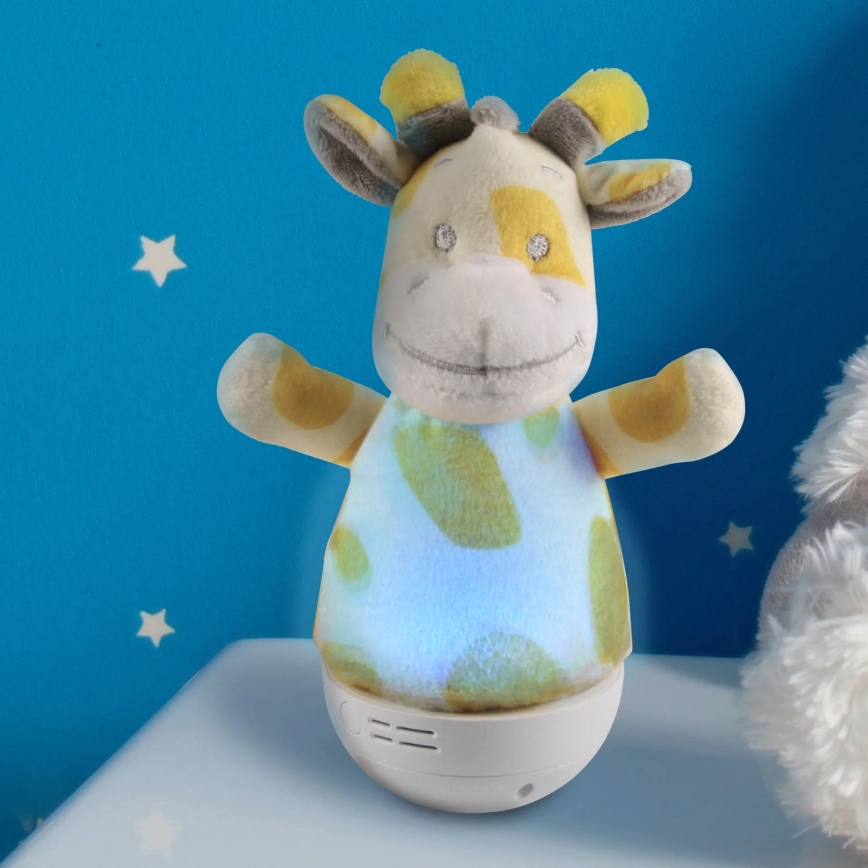 LED RGB Kinder-Nachtlicht mit Melodie 3xAAA/5V Giraffe