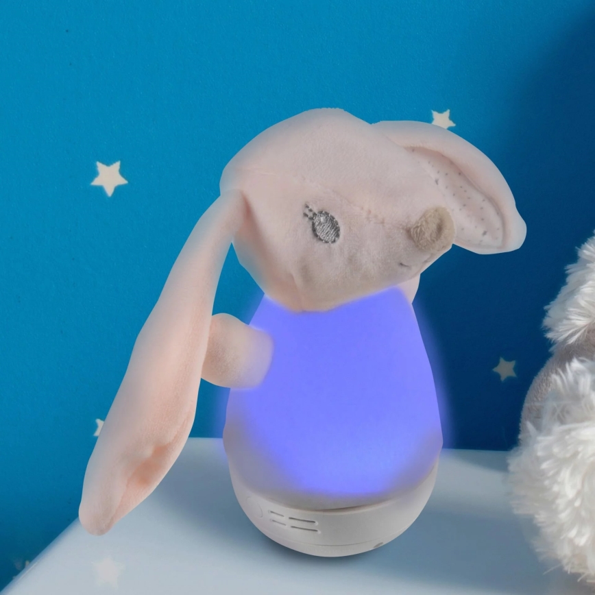LED RGB Kinder-Nachtlicht mit Melodie 3xAAA/5V Hase