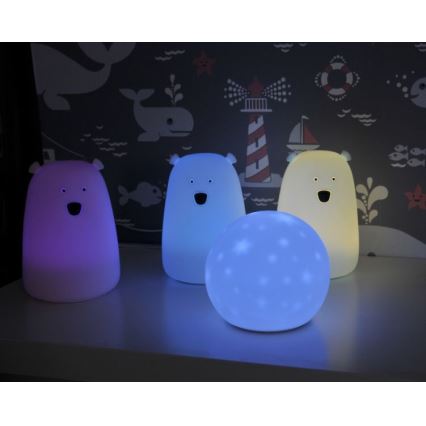 LED RGB Kinder-Touchlampe BÄR LED/0,8W/5V blau