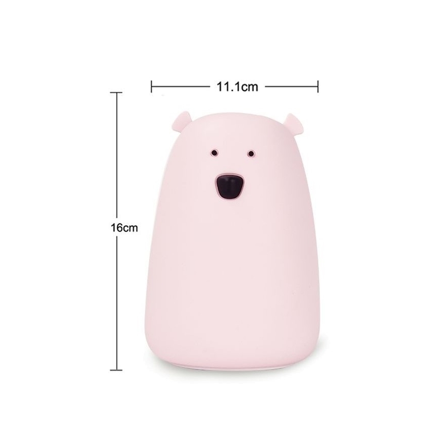 LED RGB Kinder-Touchlampe BÄR LED/0,8W/5V blau