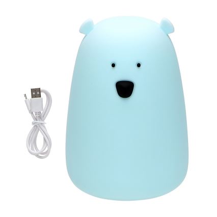 LED RGB Kinder-Touchlampe BÄR LED/0,8W/5V blau