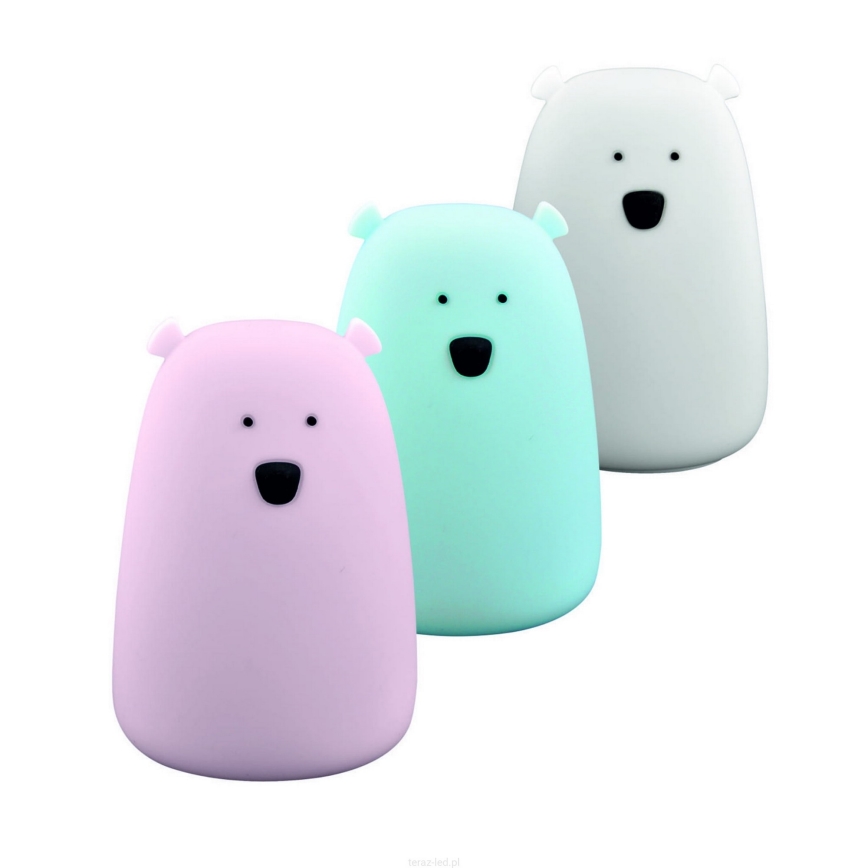 LED RGB Kinder-Touchlampe BÄR LED/0,8W/5V blau