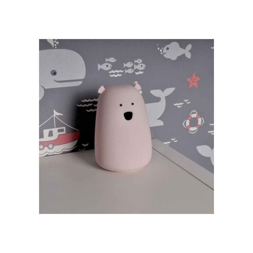 LED RGB Kinder-Touchlampe BÄR LED/0,8W/5V rosa + USB