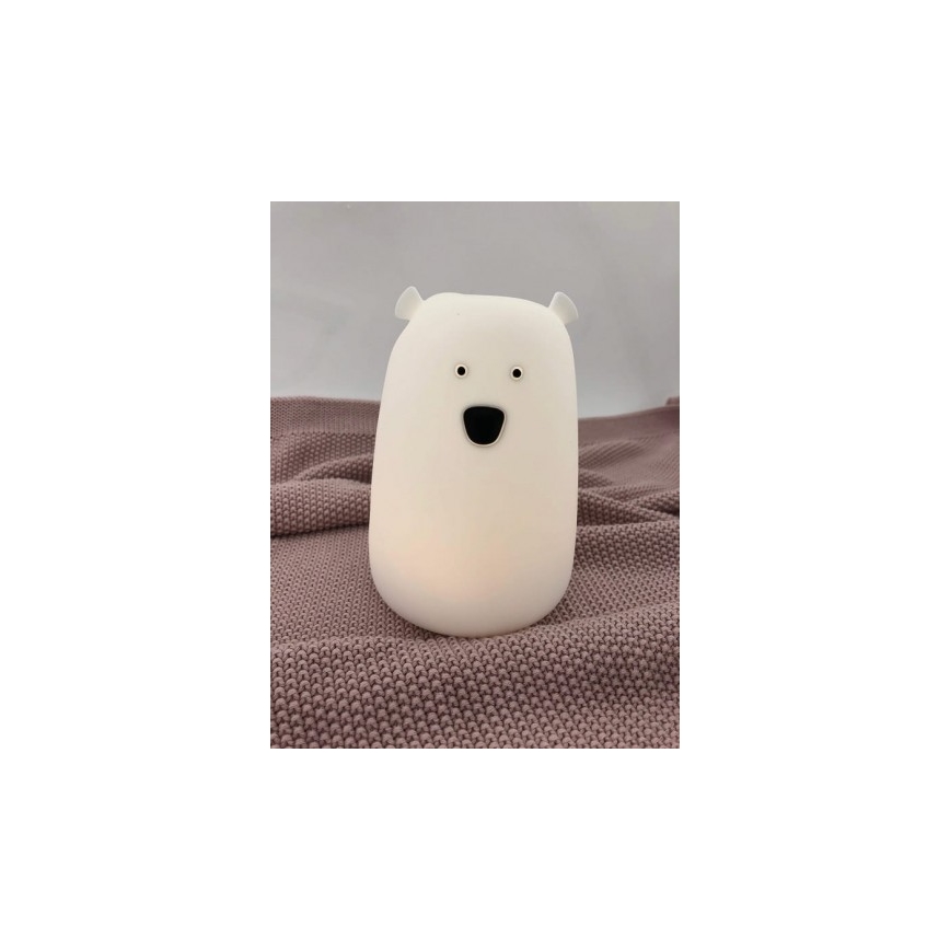 LED RGB Kinder-Touchlampe BÄR LED/0,8W/5V weiß + USB
