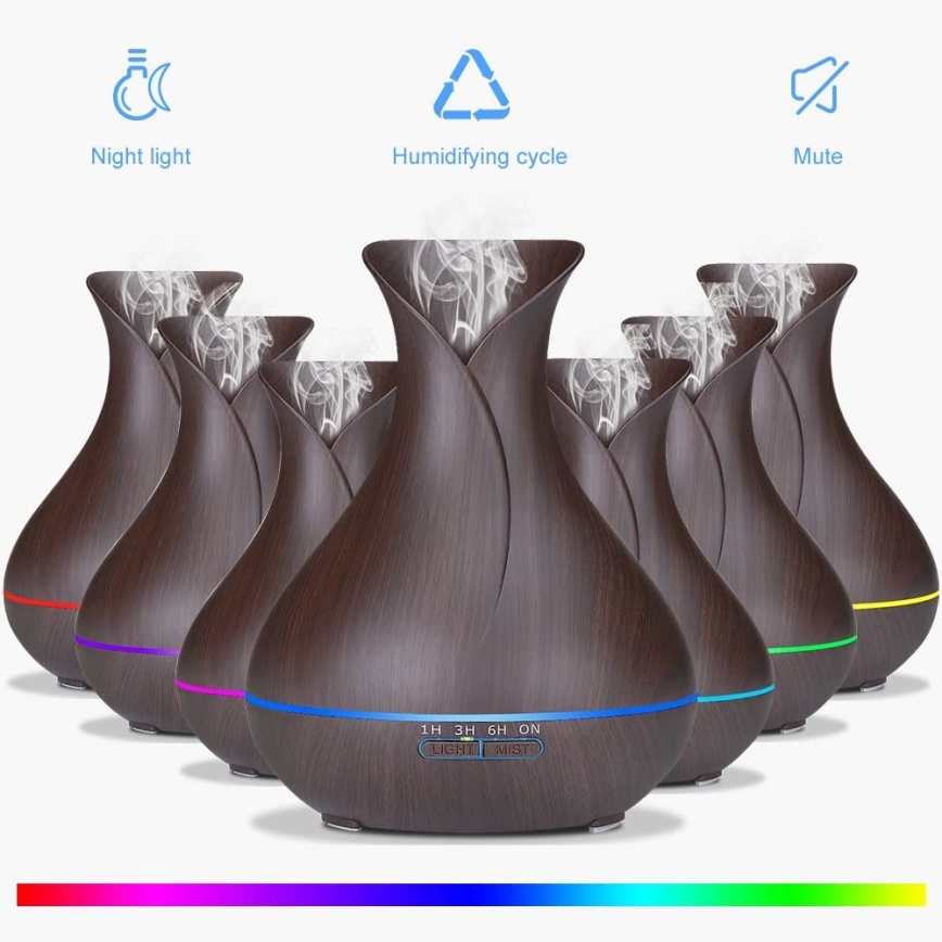 LED RGB Luftbefeuchter und Ionisator 400 ml