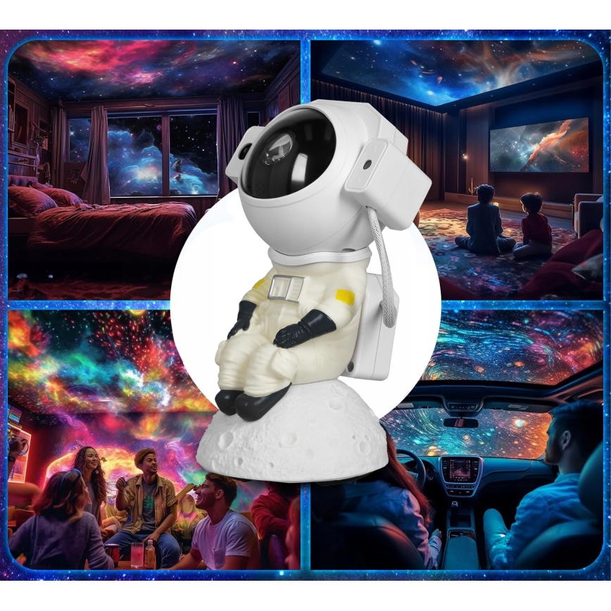 LED-RGB-Projektor 3-in-1 LED/5W/5V 3000/4000/6000K Astronaut mit Fernbedienung