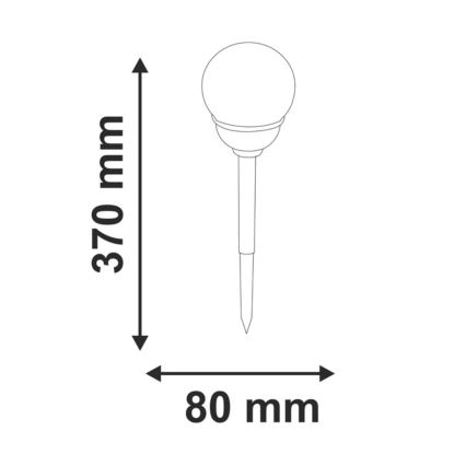 LED RGB Solarleuchte LED/0,04W/1,2V 600 mAh IP44