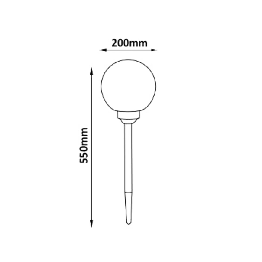 LED-RGB-Solarleuchte LED/0,2W/1,2V 600 mAh IP44