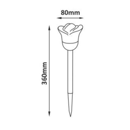 LED RGB Solarleuchte ROSE LED/1,2V 100 mAh IP44