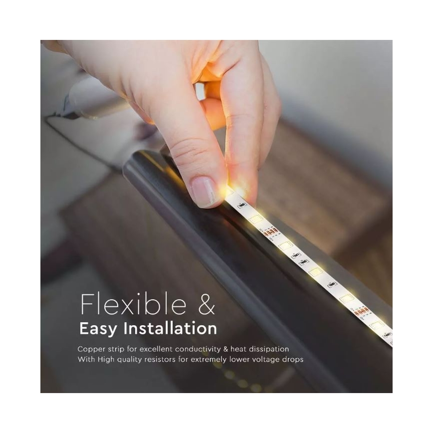 LED-RGB-Streifen 2x5m LED/4,8W/230V + FB