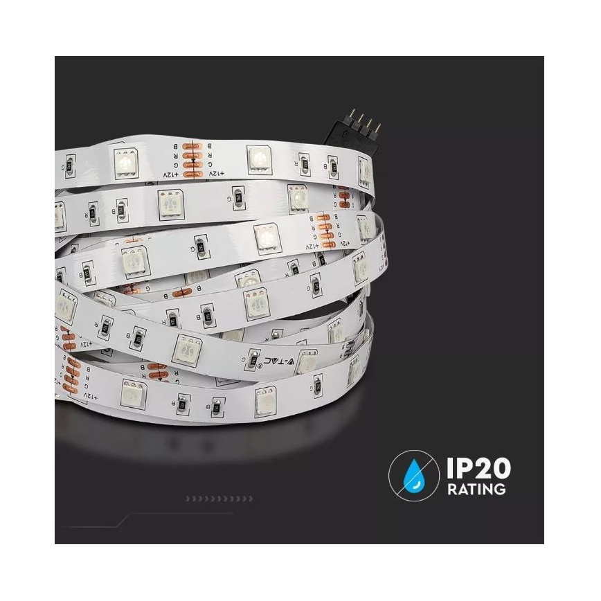 LED-RGB-Streifen 2x5m LED/4,8W/230V + FB