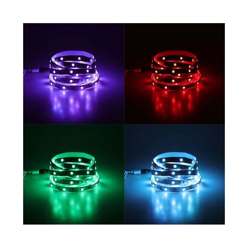 LED-RGB-Streifen 2x5m LED/4,8W/230V + FB