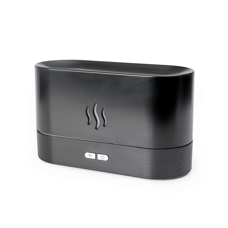 LED RGB Ultraschall Aroma-Diffusor und Luftbefeuchter mit Beleuchtung 180ml Schwarz