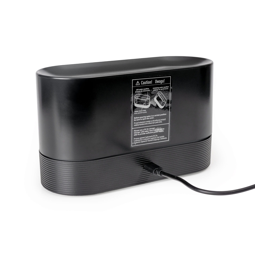 LED RGB Ultraschall Aroma-Diffusor und Luftbefeuchter mit Beleuchtung 180ml Schwarz