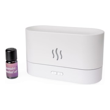 LED RGB Ultraschall Aroma-Diffusor und Luftbefeuchter mit Beleuchtung 180ml Weiß