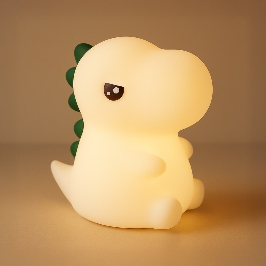 LED RGBW Dimmbares wiederaufladbares Nachtlicht mit Touch-Bedienung für Kinder DINO LED/1W/5V 1200 mAh