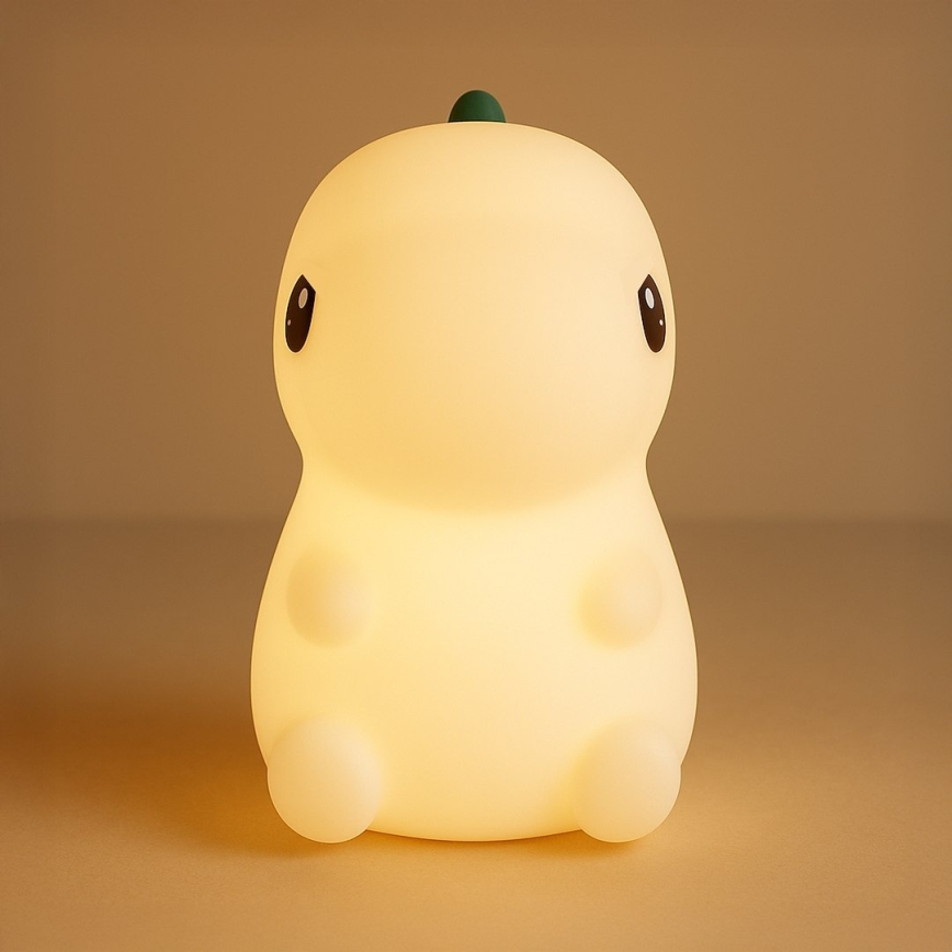 LED RGBW Dimmbares wiederaufladbares Nachtlicht mit Touch-Bedienung für Kinder DINO LED/1W/5V 1200 mAh