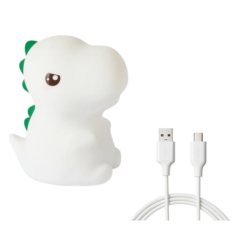 LED RGBW Dimmbares wiederaufladbares Nachtlicht mit Touch-Bedienung für Kinder DINO LED/1W/5V 1200 mAh