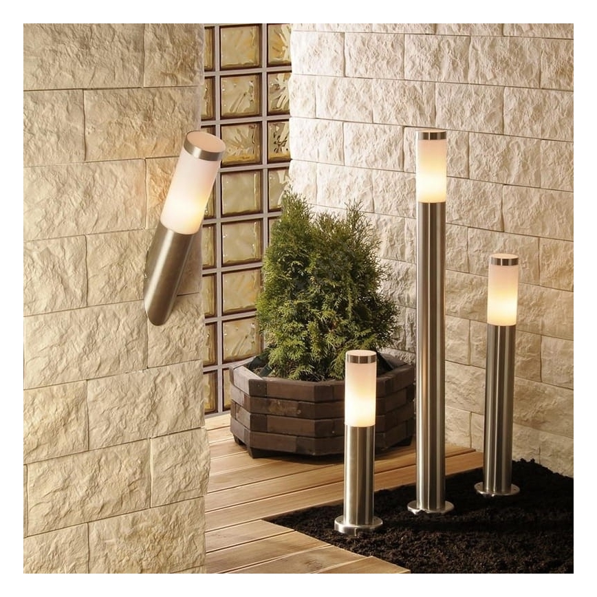 LED RGBW dimmbare Außenwandleuchte LIVIA 1xE27/6,5W/230V 2700-6500K Wi-Fi IP44 silber