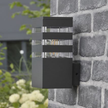 LED RGBW dimmbare Außenwandleuchte TEKSAS 1xE27/12W/230V 2700-6500K Wi-Fi IP44 Anthrazit