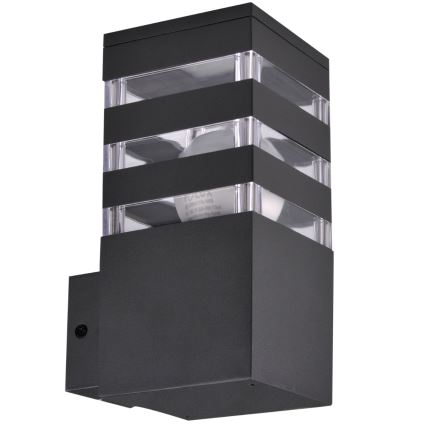 LED RGBW dimmbare Außenwandleuchte TEKSAS 1xE27/12W/230V 2700-6500K Wi-Fi IP44 Anthrazit