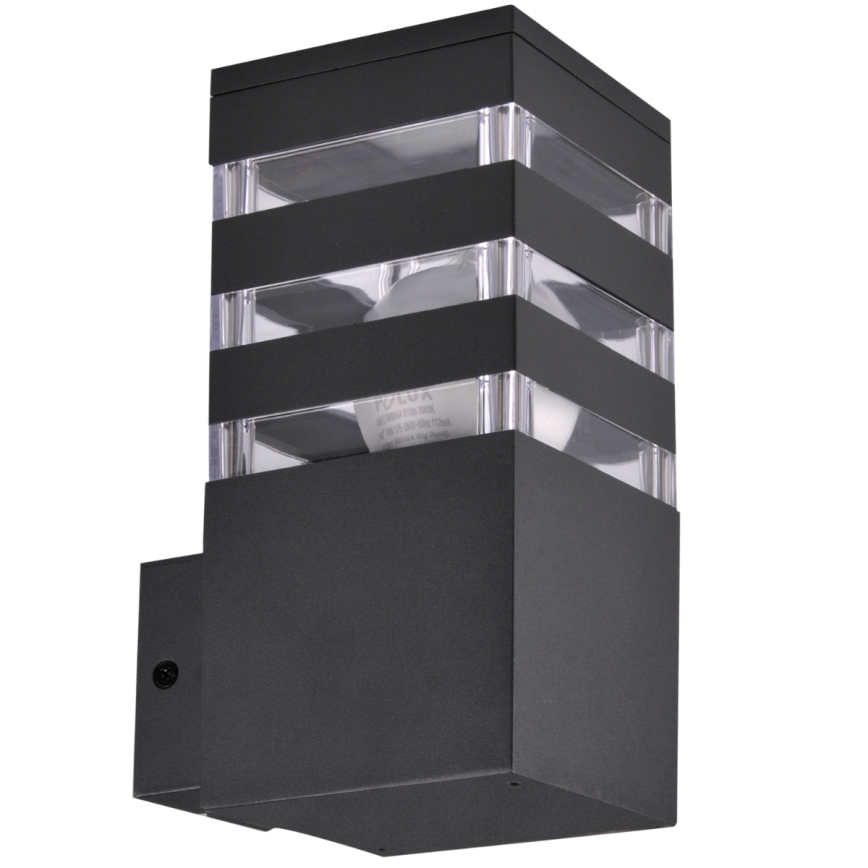 LED RGBW dimmbare Außenwandleuchte TEKSAS 1xE27/12W/230V 2700-6500K Wi-Fi IP44 Anthrazit