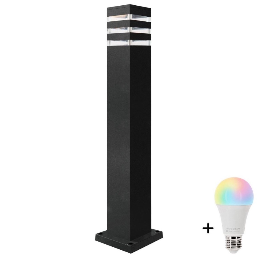 LED RGBW dimmbare Außenleuchte TEKSAS 1xE27/12W/230V 2700-6500K Wi-Fi 74 cm IP44 Anthrazit