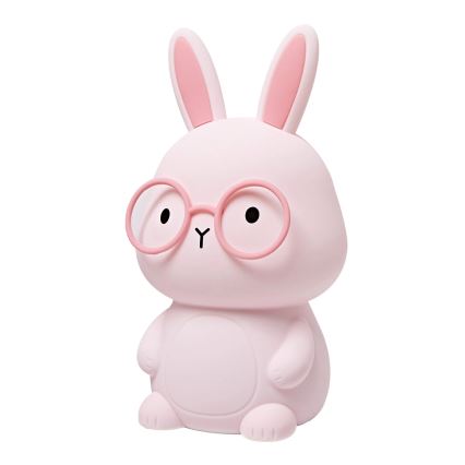 LED RGBW Dimmbare Kinder-Leuchte mit Touch-Funktion FLORKA LED/1W/5V USB 1200 mAh Hase rosa