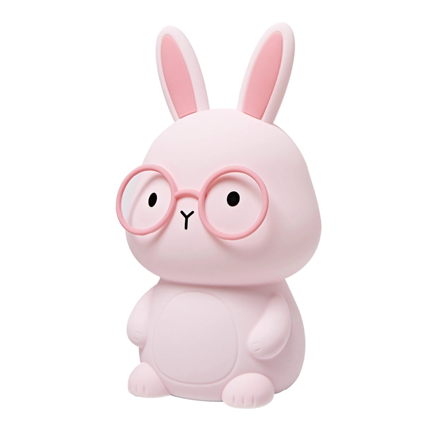 LED RGBW Dimmbare Kinder-Leuchte mit Touch-Funktion FLORKA LED/1W/5V USB 1200 mAh Hase rosa