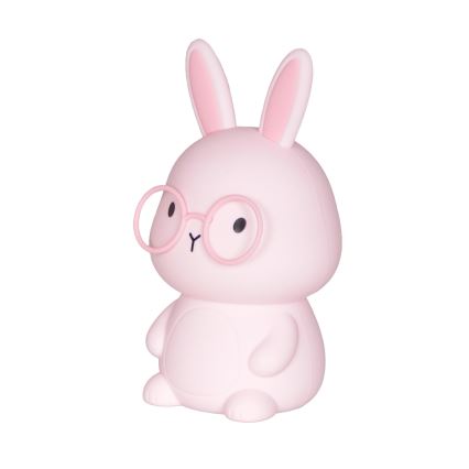 LED RGBW Dimmbare Kinder-Leuchte mit Touch-Funktion FLORKA LED/1W/5V USB 1200 mAh Hase rosa