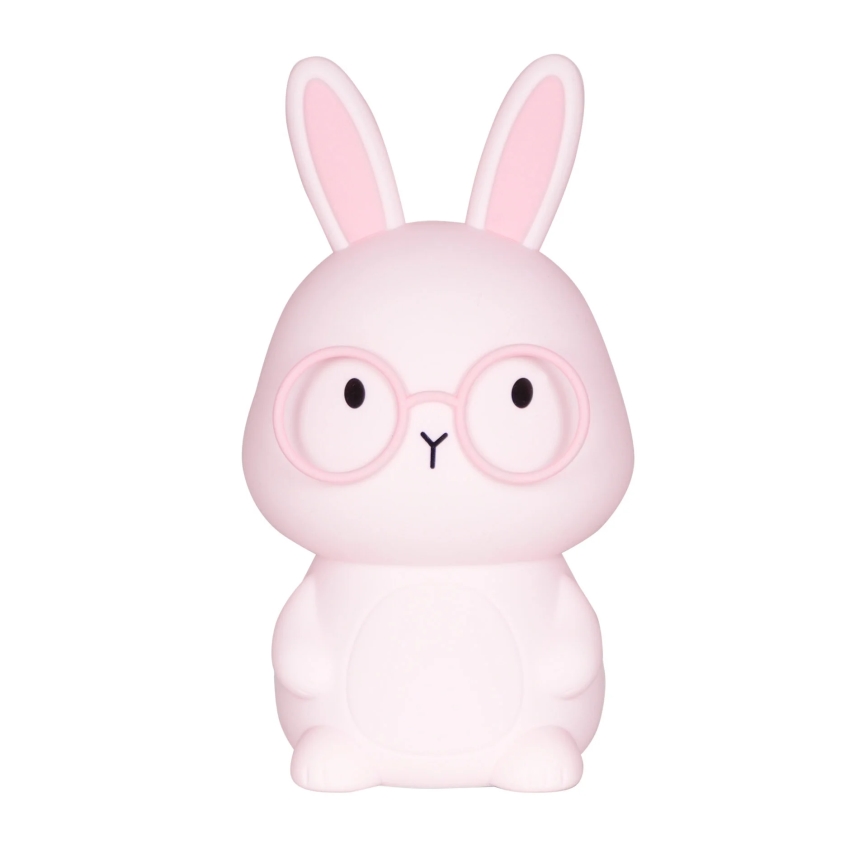 LED RGBW Dimmbare Kinder-Leuchte mit Touch-Funktion FLORKA LED/1W/5V USB 1200 mAh Hase rosa