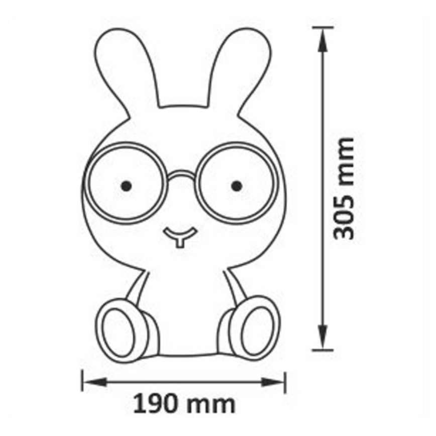 LED RGBW Dimmbares Kinder-Nachtlicht LED/2,5W/230V Hase Weiß