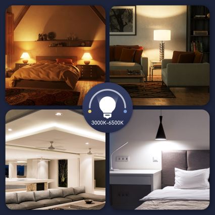LED RGBW dimmbare Glühbirne G45 E14/5W/230V 3000-6500K Wi-Fi - Aigostar