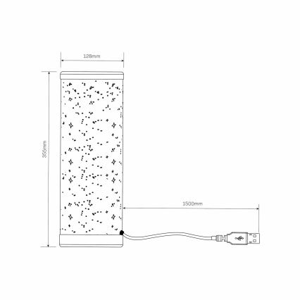 LED RGBW dimmbare Tischlampe STELLA MINI LED/5W/5V + Fernbedienung