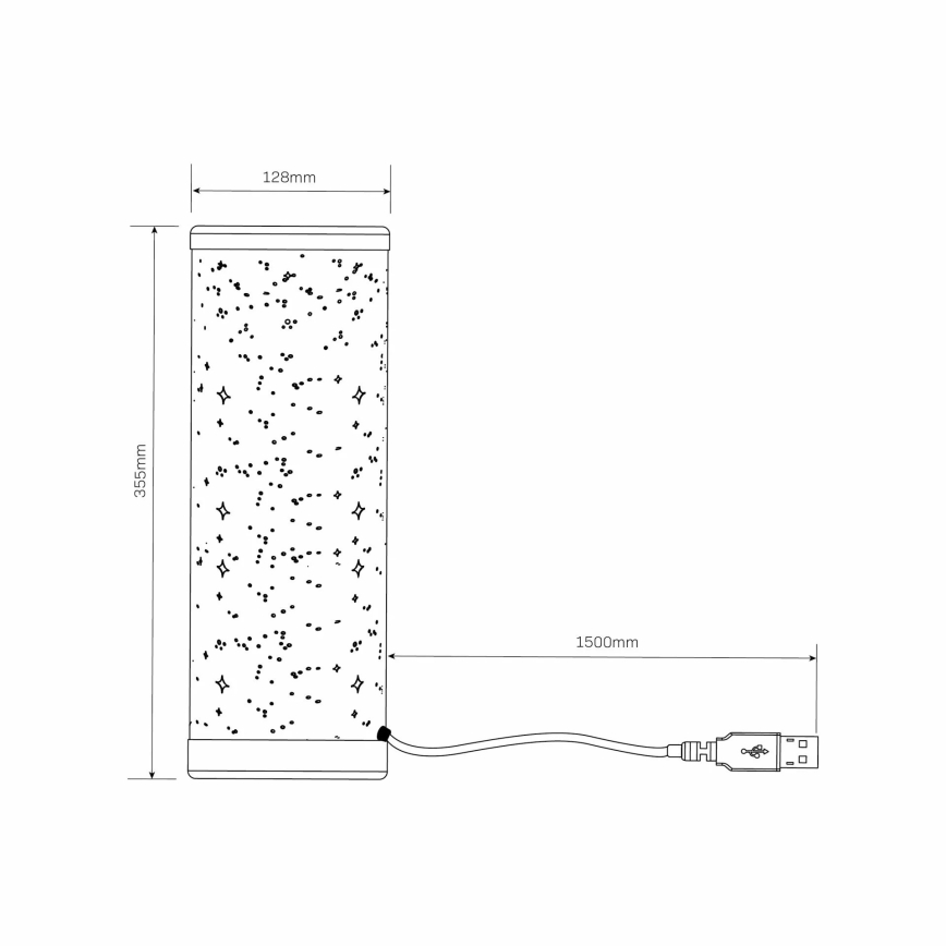 LED RGBW dimmbare Tischlampe STELLA MINI LED/5W/5V + Fernbedienung